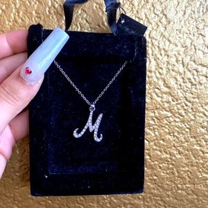 Beautiful “M” Rhinestones Necklace